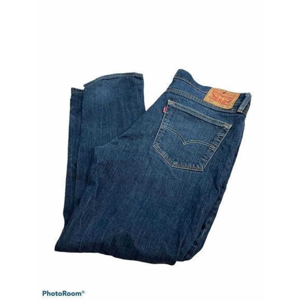 LEVI STRAUSS Men 541 Athletic Fit Stretch Cotton Denim‎ Jean - 36x32 Dark Blue